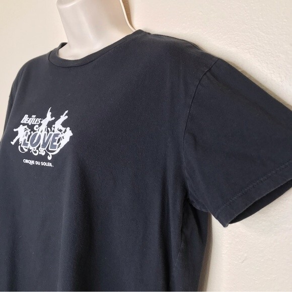 Cirque Du Soleil Beatles Love Black Short Sleeve Crew Neck T Shirt Women Medium - Picture 3 of 14